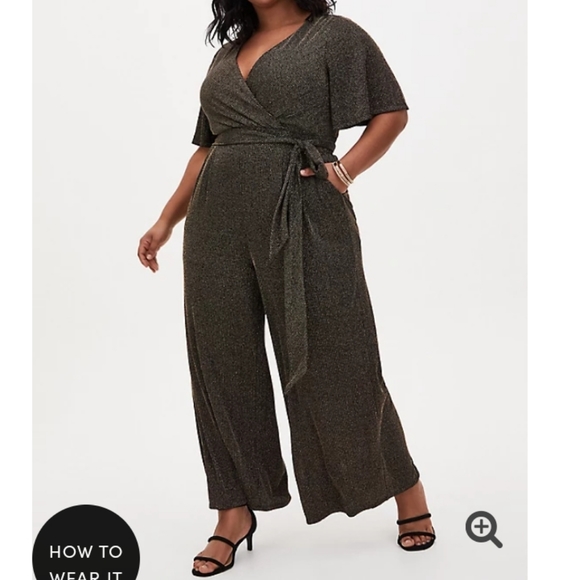 torrid Pants - NWT Torrid Black and Gold Jumpsuit